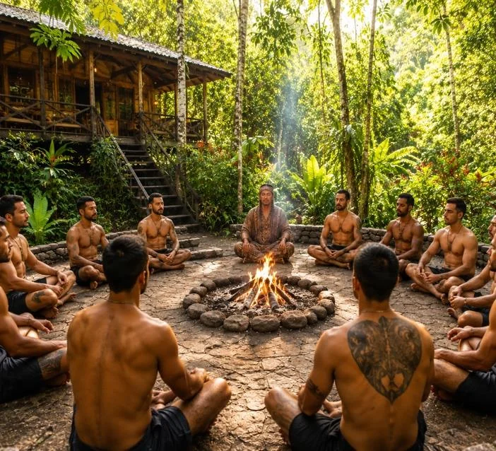 Hermandad y círculo de fuego en Hamadryade Lodge — Fortis